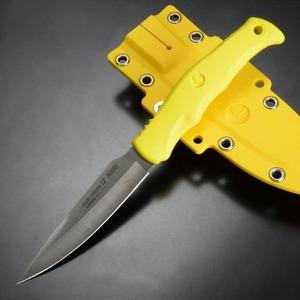G・SAKAI アウトドアナイフ サビナイフ12 MARE 直刃 シース付き [ イエロー ][g11485]の通販は 8,201円