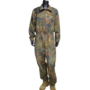 ドイツ軍放出品 カバーオール 戦車兵用 フレクターカモ 裏地無し [ 175-185/100 / 破損あり ][ra15757]の通販は