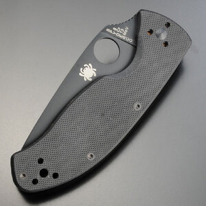 Spyderco 折りたたみナイフ Tenacious 半波 オールブラック C122GBBK