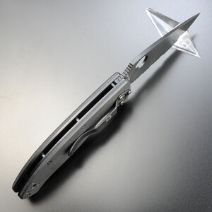 Spyderco 折りたたみナイフ Tenacious 半波 オールブラック C122GBBK