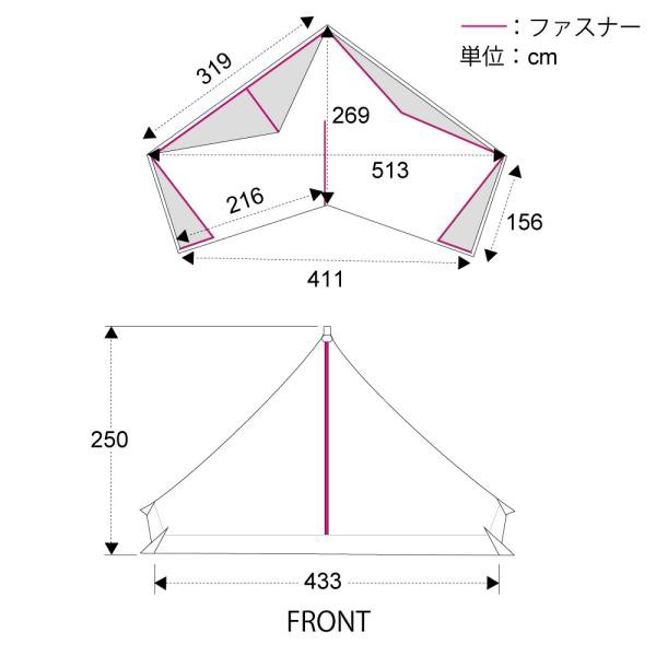 【 SALE特価 】 テンマクデザイン サーカスTC BIG インナーセット ハーフ tent-Mark DESIGNS