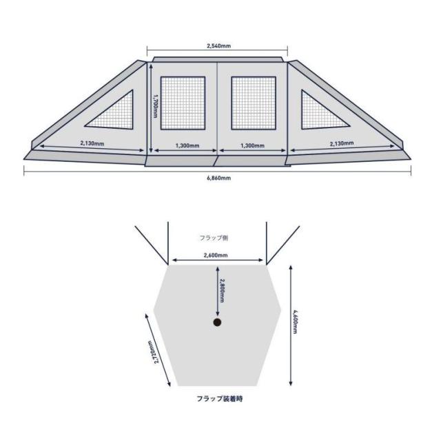 テンマクデザイン サーカスTC DX専用 フロントフラップ ワイド【HUNTER】 tent-Mark DESIGNS (オプション品)