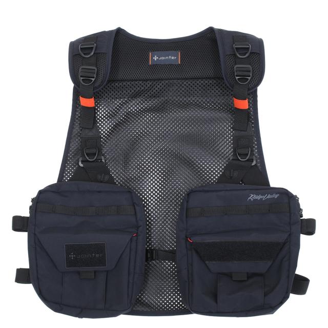 ジョインター リッジバレーベスト グレイト【ブラック】（Jointer）フィッシングバッグ 着るリュック 着るバッグ 登山 ランニング 釣り バッグ スマホ 携帯収納 チェストリグ ホルスターバッグ サバゲー 調節可能 タクティカルベスト