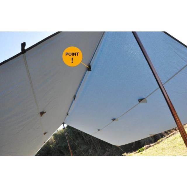 テンマクデザイン 男前 タープ グレー tent-Mark DESIGNS 【 スクエア タープ ソロ キャンプ 焚き火 】 