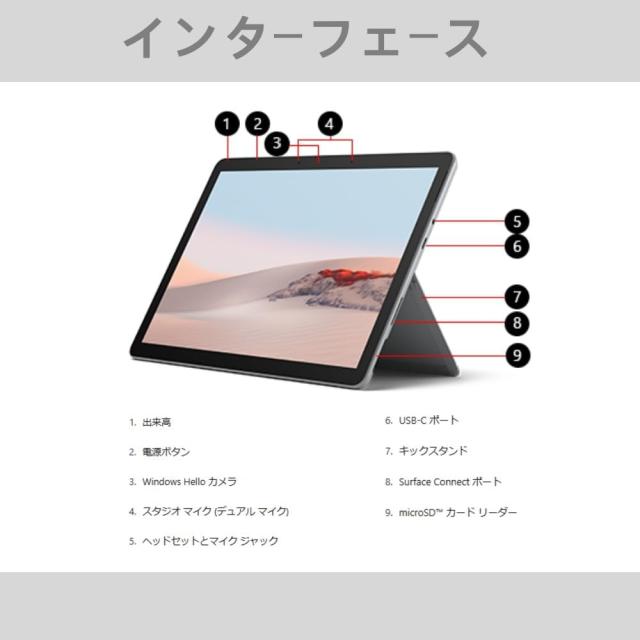 整備済品　マイクロ ソフト Surface Go 3 [サーフェス ゴー 3] 10.5 インチ PixelSense ディスプレイ/第 10 世代インテル Core i3 10100Y/メモリ 4GB/SSD 64GB/Webカメラ内蔵/Wi-Fi/windows 11&amp;office 2019搭載　中古美品_4