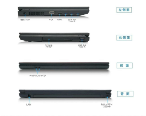 中古ノートパソコン 富士通 LIFEBOOK A577｜15.6インチ｜第7世代 Core i3｜メモリ8GB｜高速SSD256GB｜Windows11 & Office 2019｜テンキー付 日本語キーボード【整備済み品】_4
