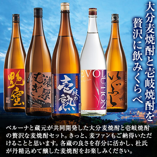 酒 焼酎 麦焼酎 飲み比べセット 特割 大分 壱岐 五蔵 第3弾 5本組 1800ml 送料無料 お中元 敬老の日 父の日 ギフト プレゼント_8