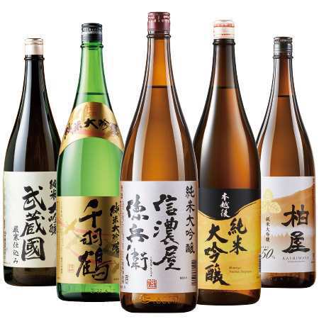 日本酒 純米大吟醸酒 特割 5酒蔵 純米大吟醸 セット 一升瓶 5本 1800ml 第3弾 父の日 プレゼント お中元 (税込)以上で送料無料