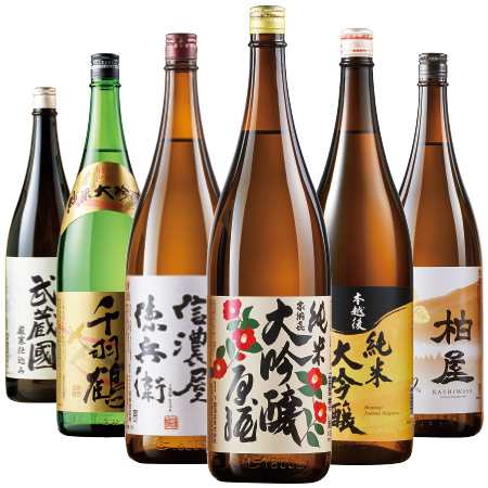 日本酒 純米大吟醸酒 特割 第5弾 6酒蔵 純米大吟醸 セット 一升瓶 6本組 1800ml 6本 父の日 お中元 【(税込)以上で送料無料】