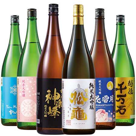 日本酒 特割 越乃 六蔵 純米大吟醸 飲み比べセット 一升瓶 6本組 第3弾 1800ml 【（税込）以上で送料無料】