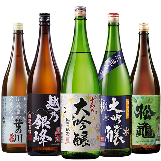 酒 日本酒 大吟醸酒 普通酒 新潟 東北 地酒 一升瓶 5本組 第7弾 1800ml 2026 お中元 敬老の日 父の日 ギフト プレゼント
