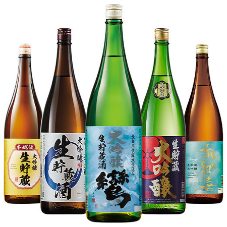 日本酒 大吟醸酒 5酒蔵 生貯蔵 大吟醸 飲み比べセット 一升瓶 1800ml 5本組 第2弾 お酒 お中元 敬老の日 父の日 ギフト プレゼント 送料無料