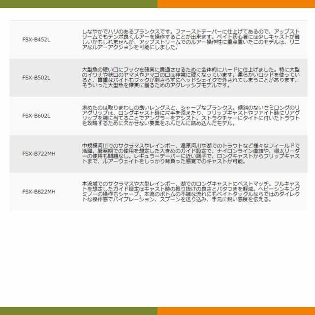 メジャークラフト ファインテール ストリーム FSX-B4102UL 釣竿 送料 ...