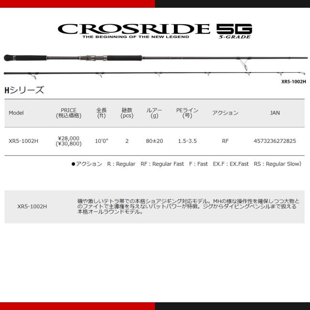 メジャークラフト クロスライド 5G XR5-1002HH 釣竿 送料無料_5