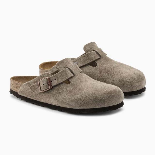 毎日発送 ビルケンシュトック ボストン メンズ レディース 普通幅 トープ ベージュ ベロアレザー BIRKENSTOCK BOSTON LEVE TAUPE 0060461[PU1]_1