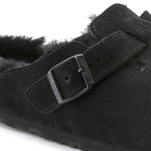 毎日発送 ビルケンシュトック ボストン シアリング メンズ レディース 普通幅 ブラック スエード 黒 BIRKENSTOCK BOSTON SHEARLING LEVE BLACK 259881