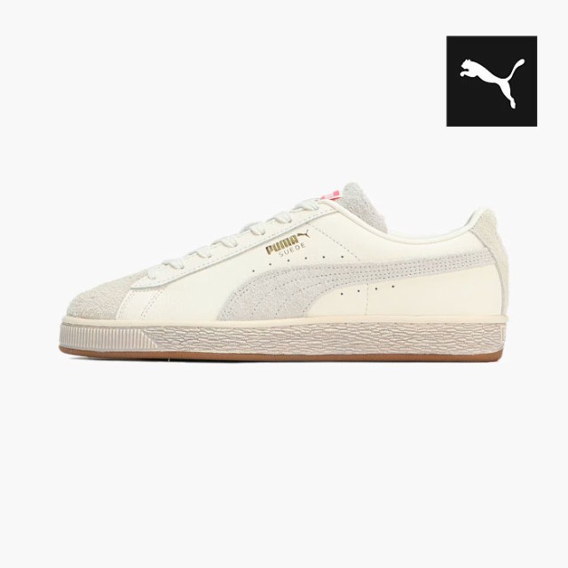 PUMA プーマ スニーカー メンズ レディース スウェード SUEDE STAPLE 396254-01 スエード 白 ベージュ PIGEONロゴ