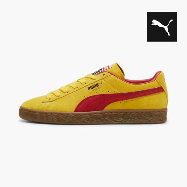 プーマ スウェード テラス スニーカー ユニセックス PUMA SUEDE TERRACE 396451-03 メンズ レディース スエード スニーカー 黄色赤