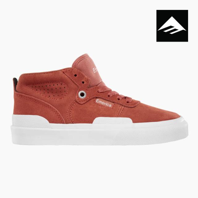 エメリカ スケシュー キッズ スニーカー EMERICA PILLAR YOUTH ユース スエード 赤 靴 ミッドカット[PU2]