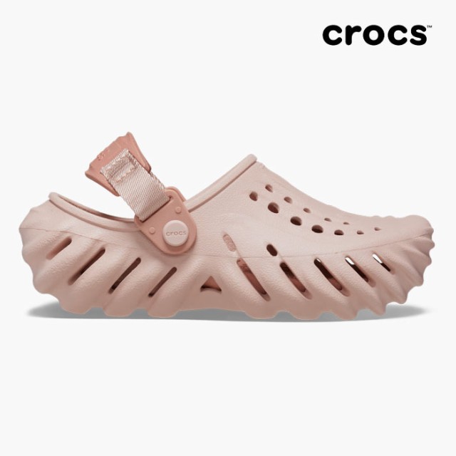 毎日発送 クロックス サンダル キッズ エコークロッグ CROCS KIDS ECHO CLOG PINK CLAY 208190 6TY ボーイズ ガールズ ピンクベージュ サ