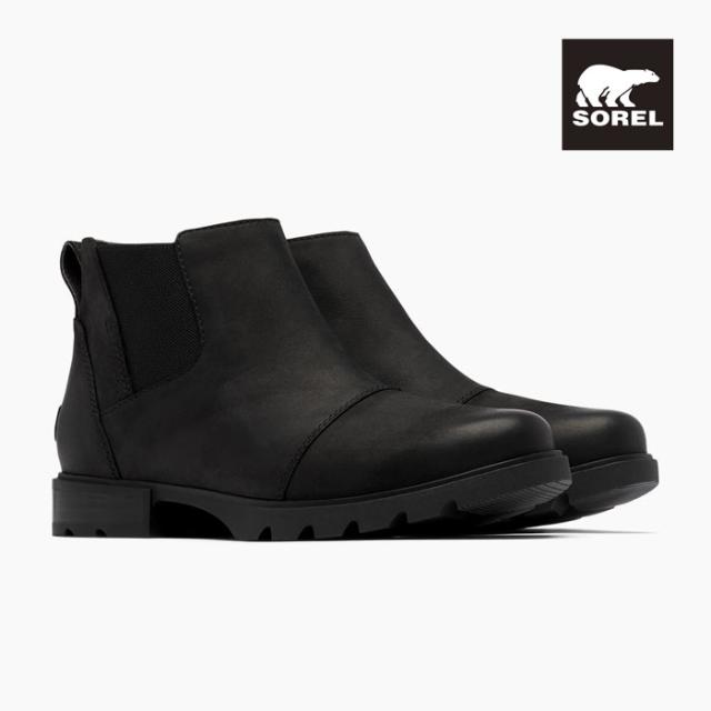 毎日発送 ソレル チェルシー ブーツ レディース SOREL EMELIE III CHELSEA WP NL5018 010 ブーツ 防水 サイドゴアブーツ 黒 レザー[PU2]