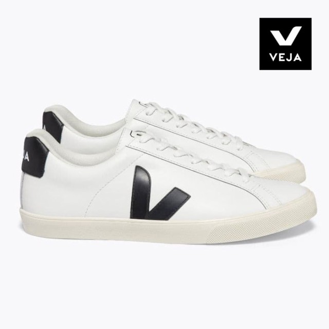 VEJA スニーカー レディース ESPLAR LEATHER WHITE BLACK レザー 白 黒 EO020005