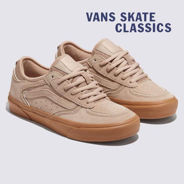 バンズ スケシュー VANS SKATE ROWLEY ヴァンズ スケート ローリー スニーカー メンズ スエード ベージュ ガムソール VN0A2Z3O4NF PRO US企画 SKATEBOARDING SB[PU2]