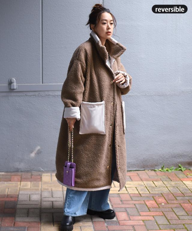 新作 コート レディース 冬 ロング ボア 20代 30代 40代 ミリタリー