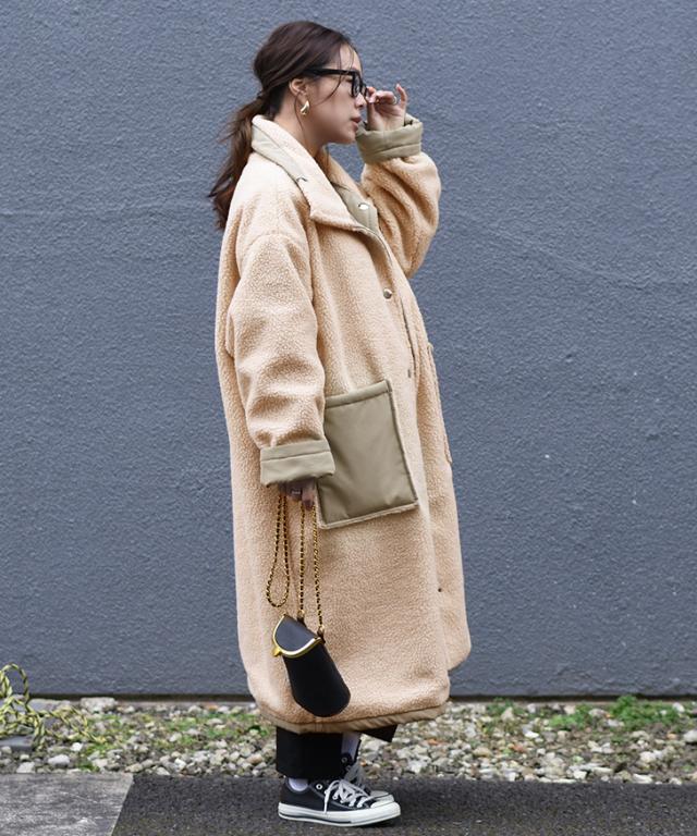 新作 コート レディース 冬 ロング ボア 20代 30代 40代 ミリタリー