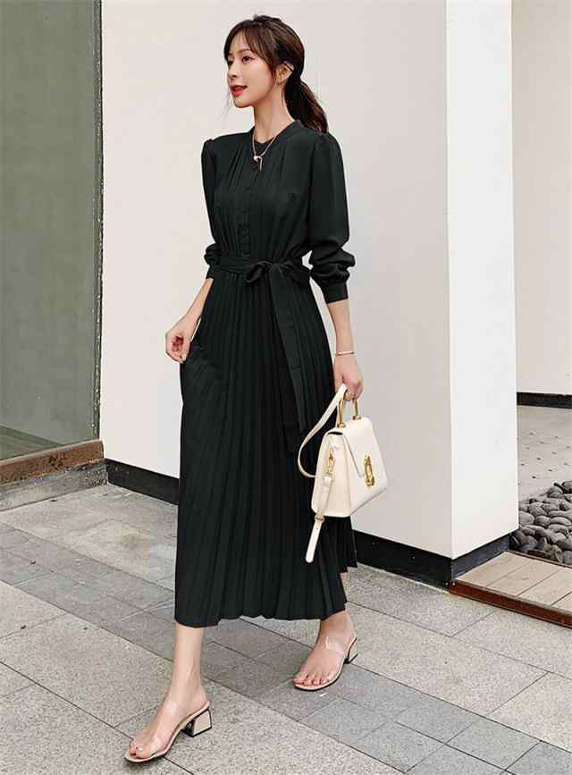 ロング丈ワンピース セレモニースーツ レディース ママ プリーツ