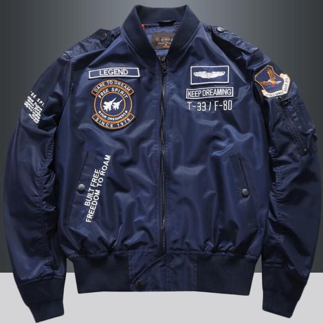 長袖 メンズ ミリタリー スカジャン ブルゾン 光沢 フライトジャケット  バイクの通販は