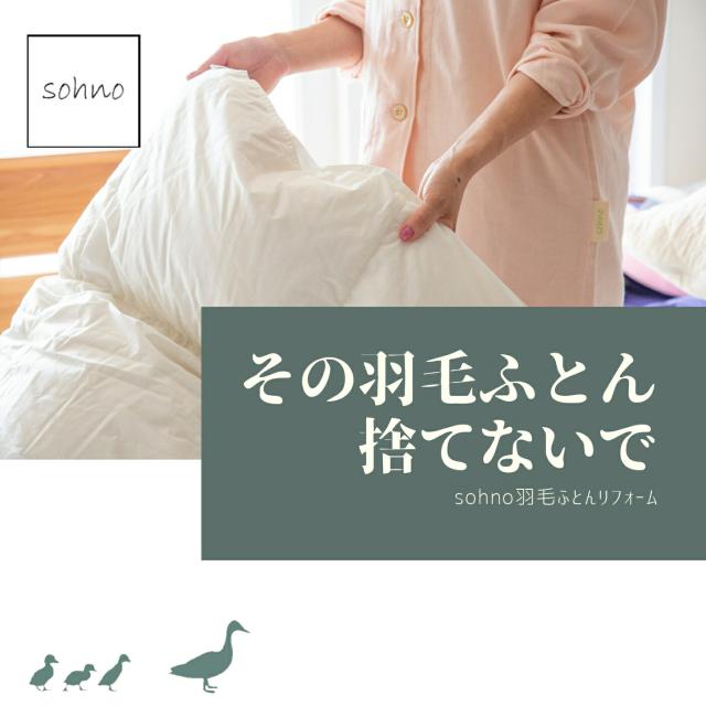 sohno（ソーノ）Candidコース ダブル 羽毛リフォーム ダブルサイズ 羽毛ふとん ホワイトグース_1