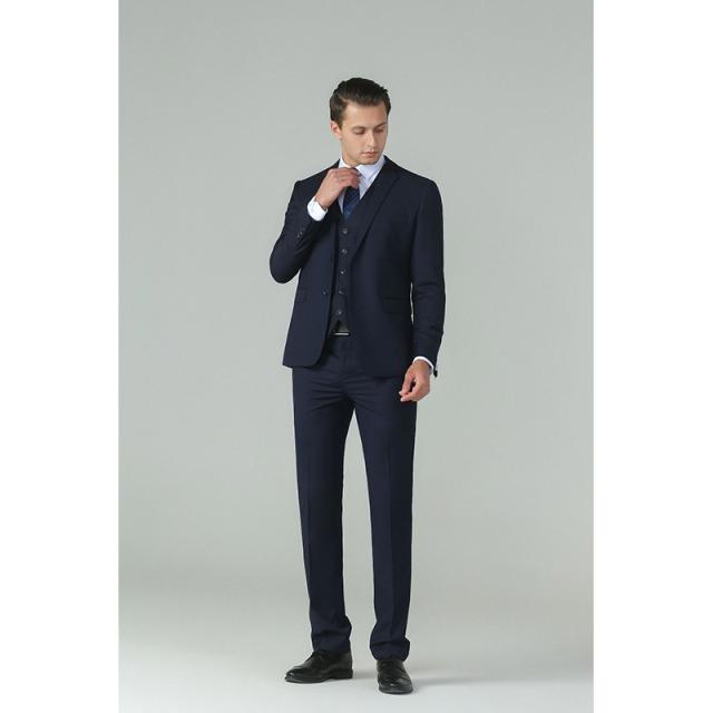 スーツ メンズ スリーピース スリム ビジネス 洗える 上下洗える