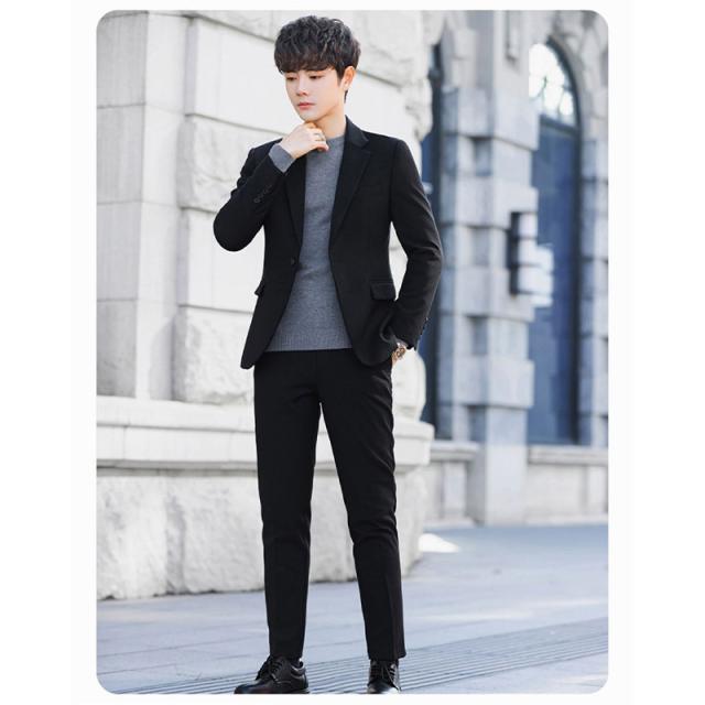 スーツ メンズ スリーピース スリム ビジネス カジュアル 上下洗える