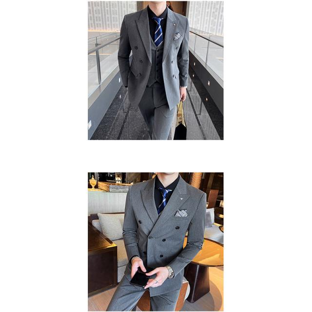 スーツ メンズ スリーピース スリム ビジネス カジュアル 上下洗える
