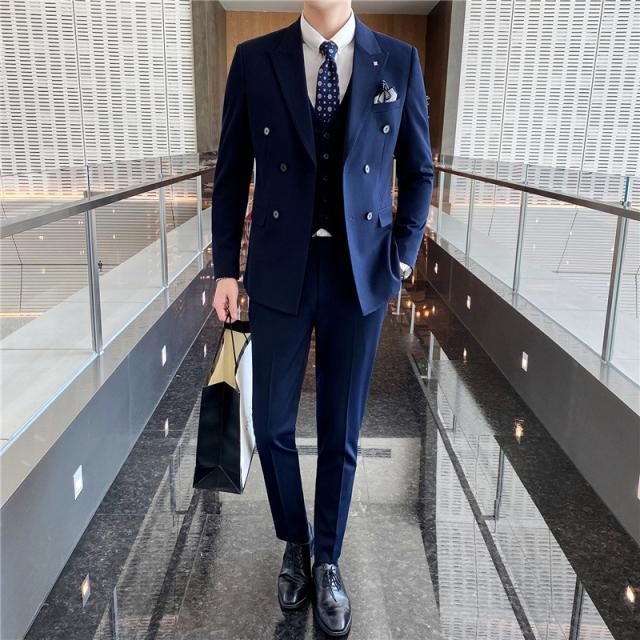 スーツ メンズ スリーピース スリム ビジネス カジュアル 上下洗える