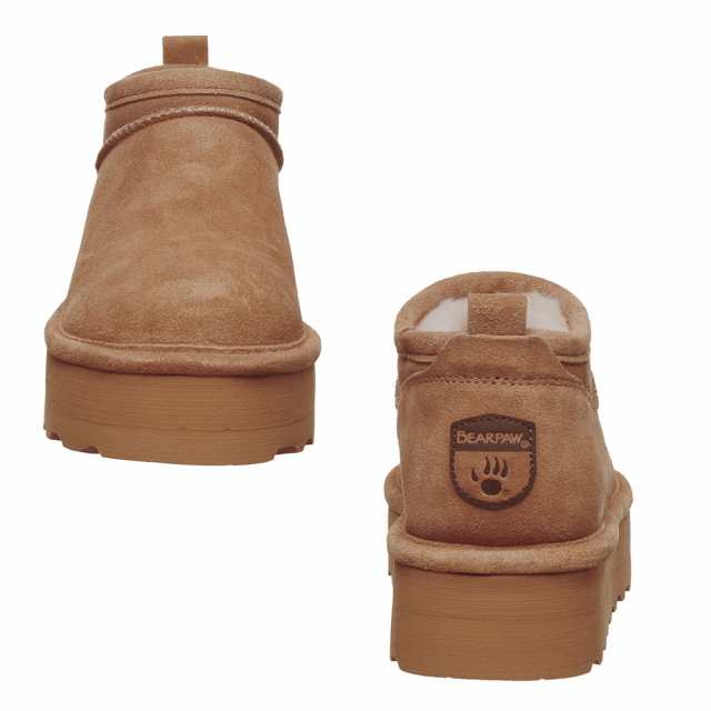 ★期間限定価格★Bearpaw ベアパウ 正規品 ムートンブーツ 厚底 Retro Super Shorty ショートブーツ 撥水加工 防汚加工 本革  防寒 あたた｜au PAY マーケット