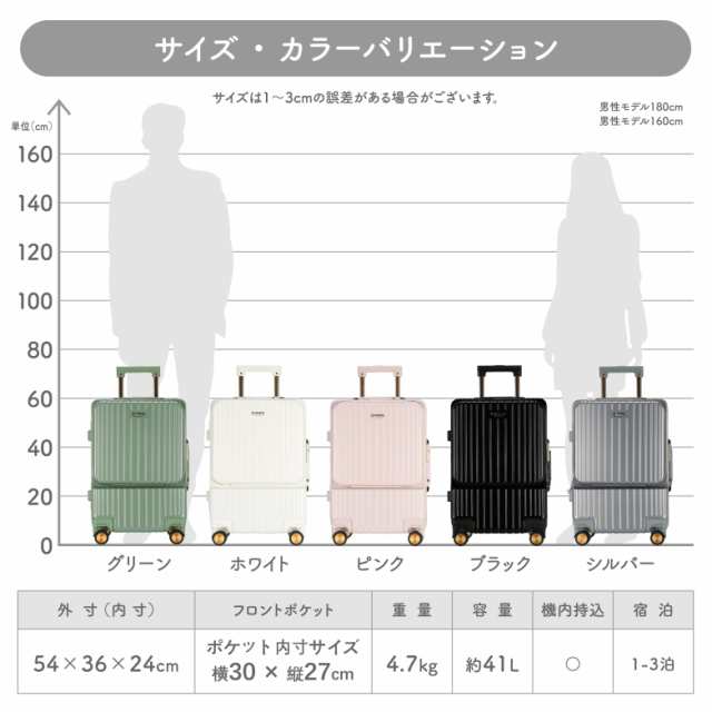 RIOU スーツケース Sサイズ フロントオープン キャリーケース 機内持込