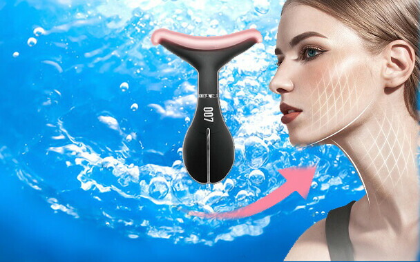 大人気商品!【美顔器部門1位】正規品《 超！美顔器007 》リフトアップ 表情筋 フェイスライン 冷温感振動機能付 毛穴 LED 音波振動 かっさ ほうれい線 弾力 たるみ  首ケア デコルテ 高機能【B倉庫】
