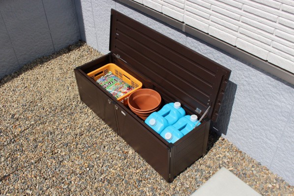 メーカー直送】80cmタイプ《 ベンチストッカー 》103L アルミ製