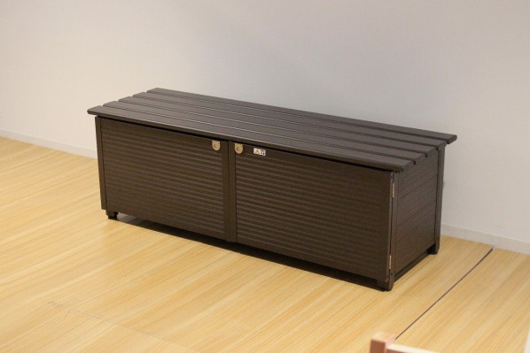 メーカー直送】140cmタイプ《 ベンチストッカー 》192L アルミ製 物置