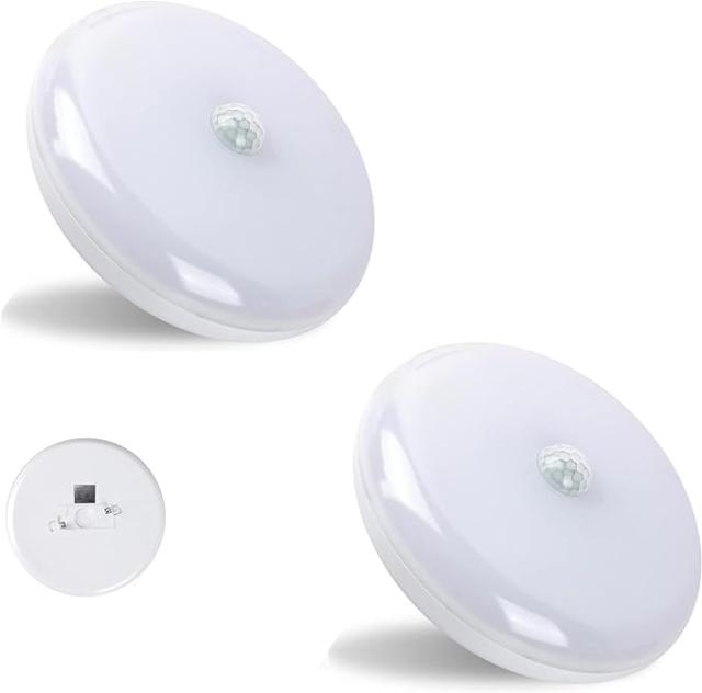 [BOEN] 人感センサー付き 昼白色 LEDシーリングライト 約4畳 （12W）100W 1350LM 赤外線&明暗センサー搭載 引掛け式 取付簡単 (昼白色, 2個)