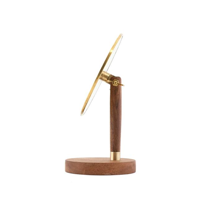 オーバルスタンドミラー｜真鍮 ウッド WOOD BRASS ブラス DIY アンティーク風 シンプル ディスプレイ 什器 撮影 Horn Please インテリア 雑貨 鏡 ミラー アカシア ハンドメイド 天然