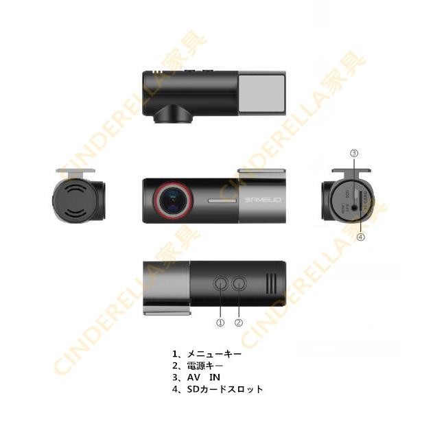 ドライブレコーダー 前後 1/2カメラ 360度 wifi対応 スマホ連動 500/1200万画素 駐車監視 車載カメラ HD1080P/1440P SONY307センサー 32Gカード付き