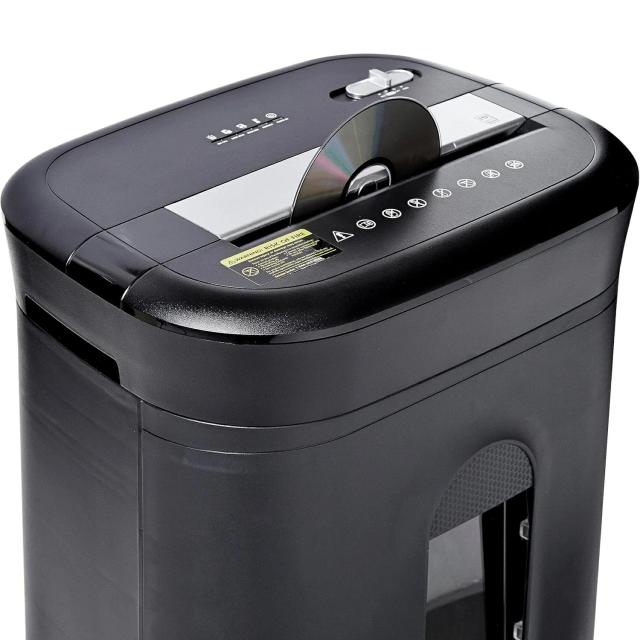 クーポン対象 年末セール 15 枚 オリジナルモデル クロスカット紙、CD クレジット カード オフィス シュレッダー、ブラック 送料無料 クリスマスギフト ギフトに最適 15 枚 オリジナルモデル クロスカット紙、CD クレジット カード