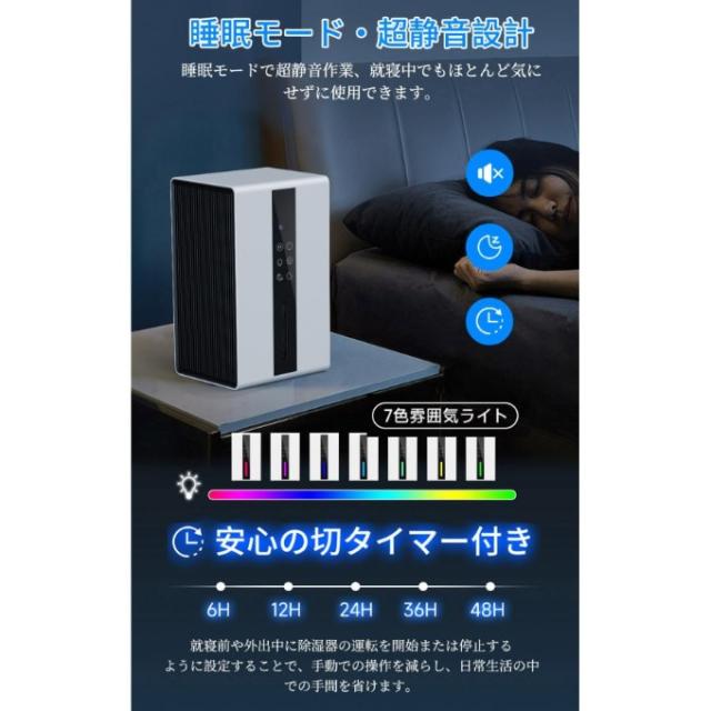 除湿機 衣類乾燥 梅雨 コンパクト 1.7L 大容量 18畳 除湿器 小型 省エネ 強力除湿 空気清浄 静音 部屋干し 半導体式 自動停止 自動除霜 スリープモード 結露対策