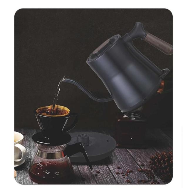 電気ケトル 電気ポット 細口 小型 おしゃれ ケトル 0.8L 電気やかん 湯沸かし器 ステンレス 自動オフ 空焚き防止 コーヒードリップ スリムノズル