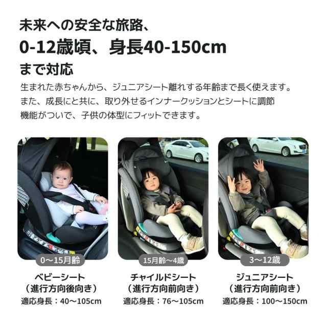 予約販売 】チャイルドシート ベビーシート 新生児 ISOFIX 0歳〜10歳