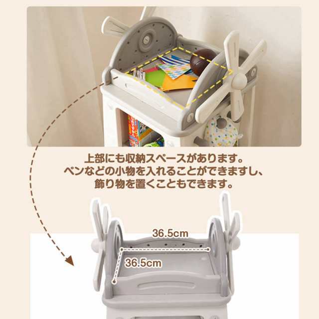 【即納】【365日間品質保証】風車型 絵本棚 棚 おもちゃ収納 大容量 キッズ 収納ラック 収納 お手入れ簡単 3段 キャスター付き フック付き 移動楽々 360°回転可能 子供 男の子 女の子 クリスマスプレゼント 人気 おしゃれ 送料無料の通販は