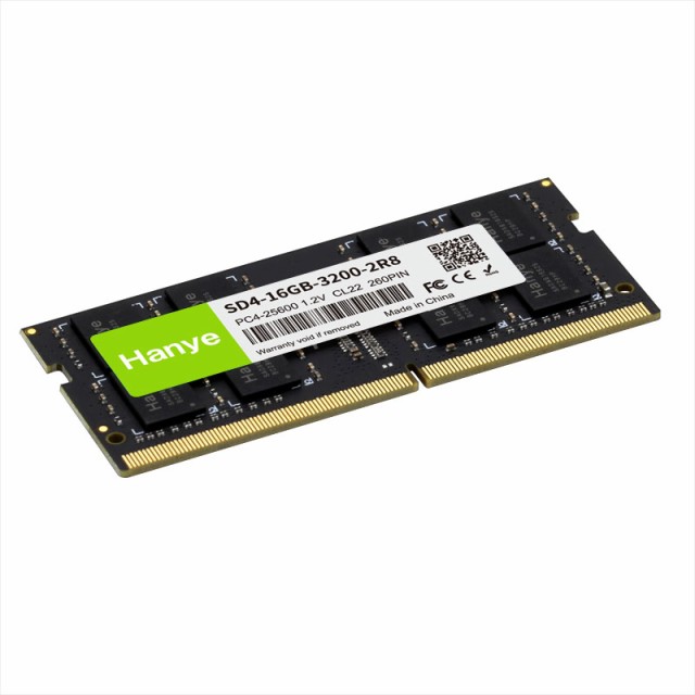 ノートPC用メモリ PC4-25600(DDR4-3200) 32GB(16GBx2枚) SODIMM Hanye ...